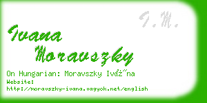 ivana moravszky business card